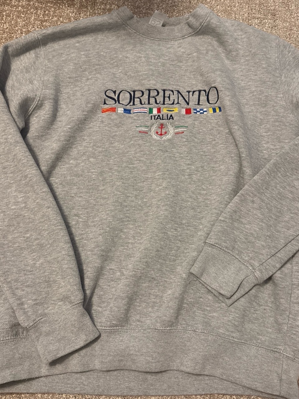 Italia Gray Crewneck Sweatshirt